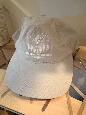 Adventure begins corduroy hat